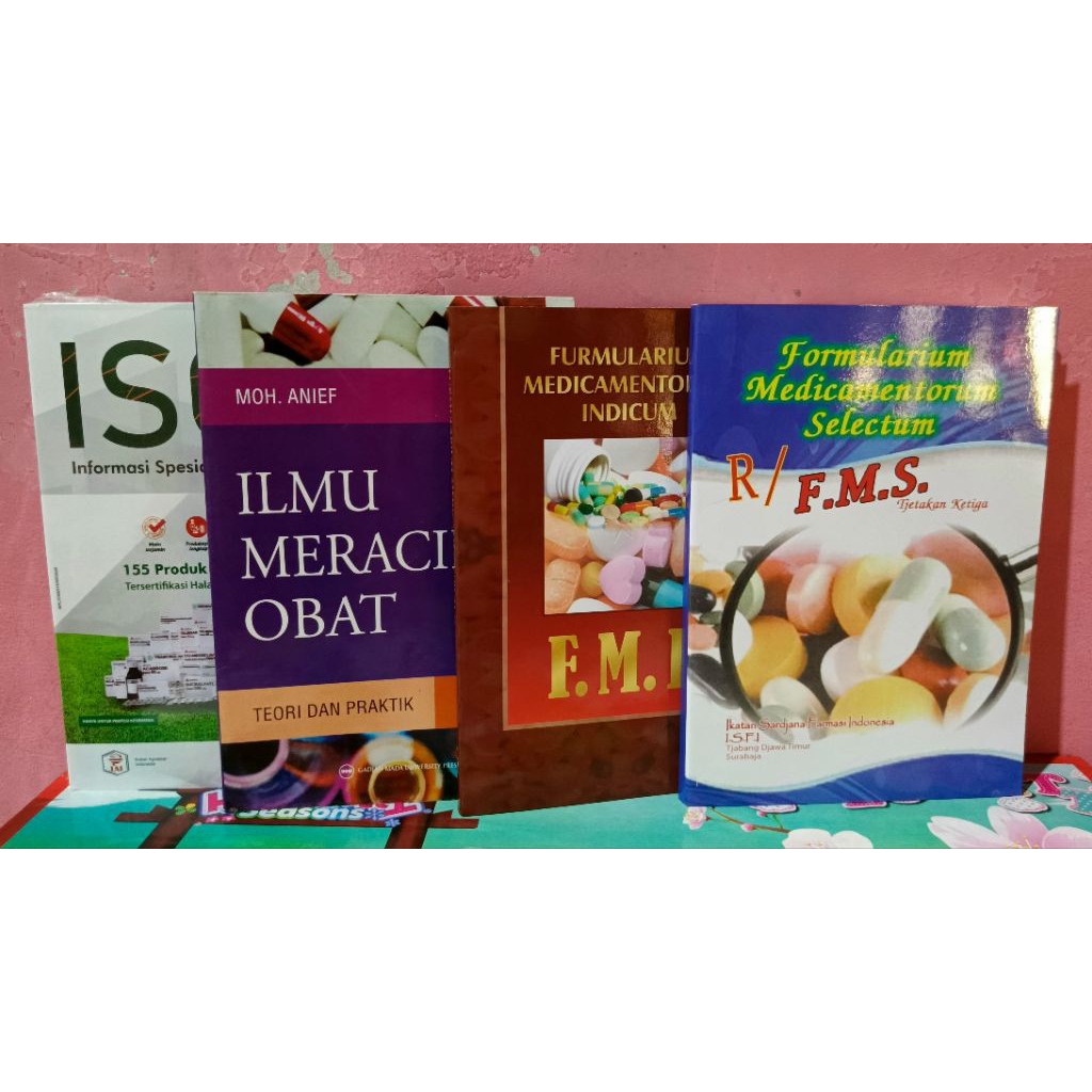 4 buku farmasi buku ISO, IMO, FMI, FMS