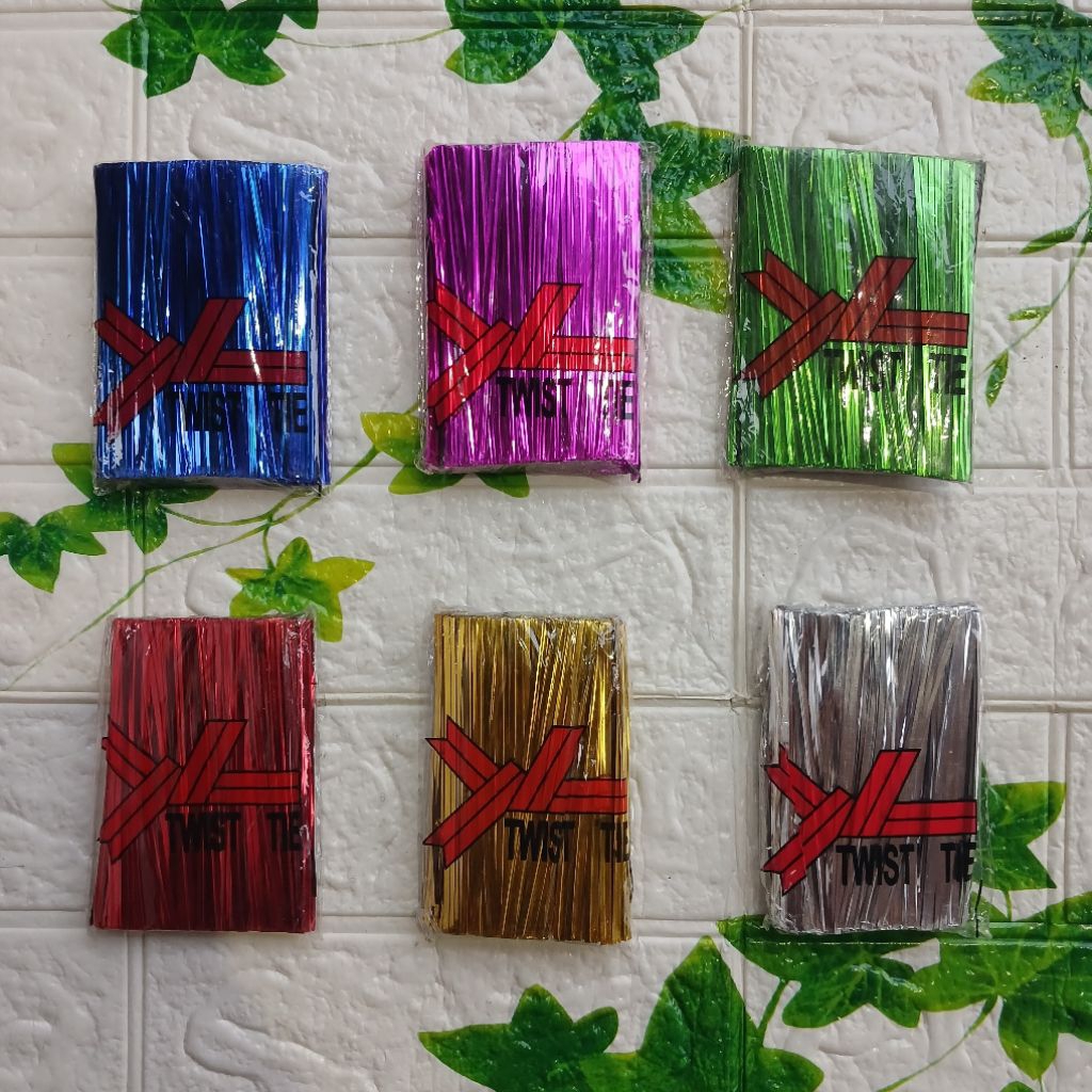 

Twist Tie Pita Kawat Potong Untuk Souvenir Kado ukuran 10cm isi 600pcs Warna Warni