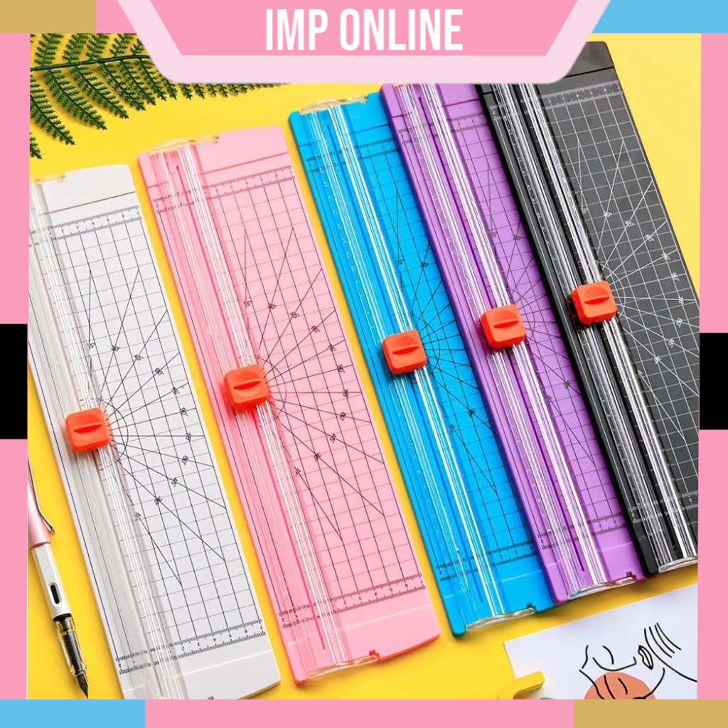 

IMP- Alat Potong Kertas A4 / A5 Dengan Penggaris / Paper Trimmer Portable Cutting Machine Paper Precision DIY Craft Photo Scrapbook Paperbook Artbook Carton Art / Mesin Pemangkas Foto Pemotong Kartu Buku Kliping / Alat Perlengkapan Kantor ATK Sekolah Prak