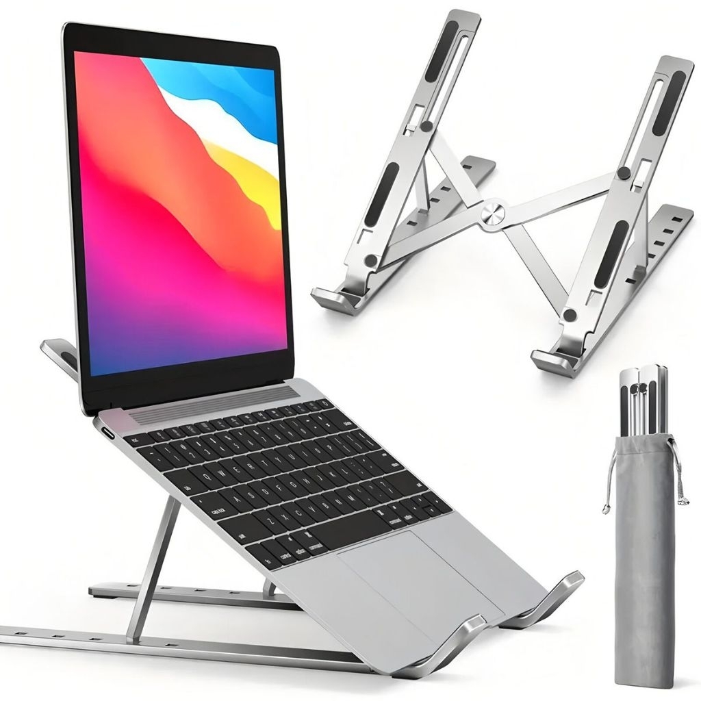stand Holder Laptop Aluminium / stand laptop aluminium / dudukan laptop di meja / laptop stand / mej
