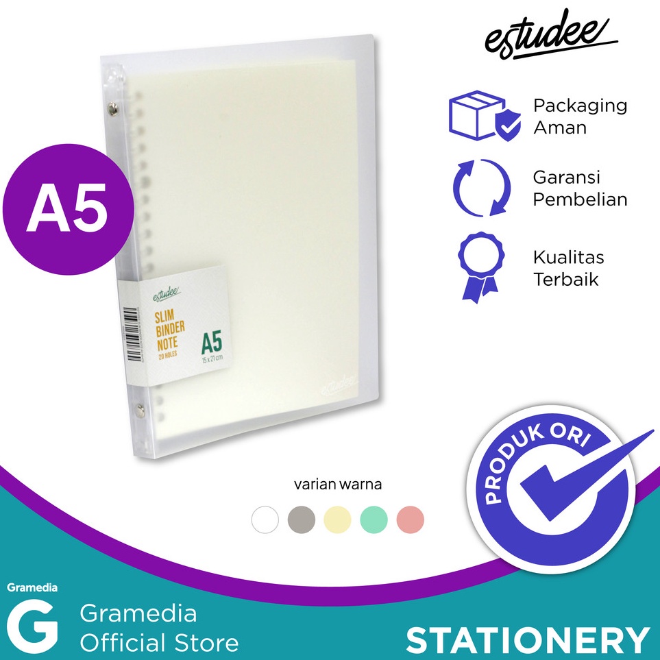 

KODE J86U Estudee Slim Binder Note A5 White