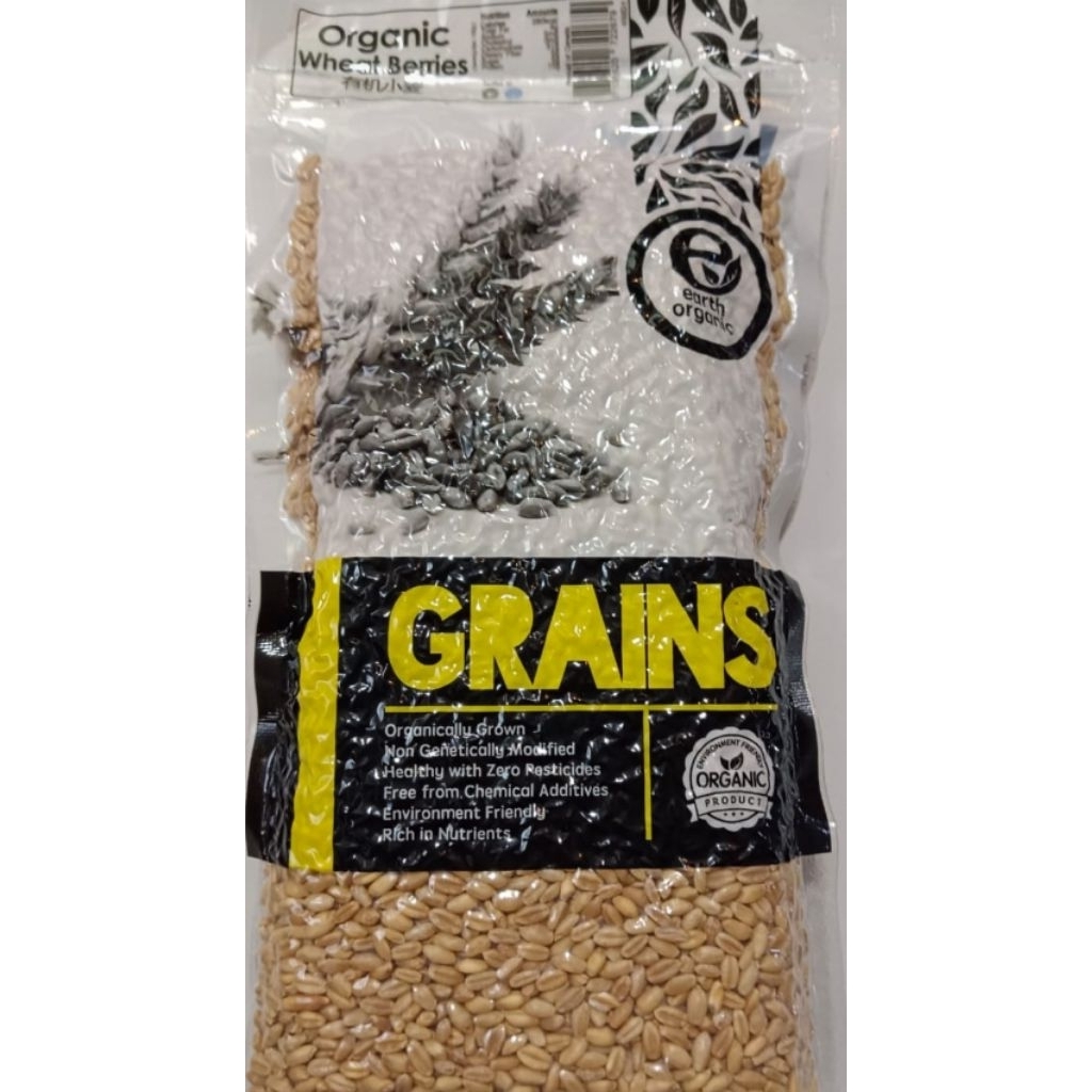 

organic wheat berries earth living 450 gram organik biji gandum organik