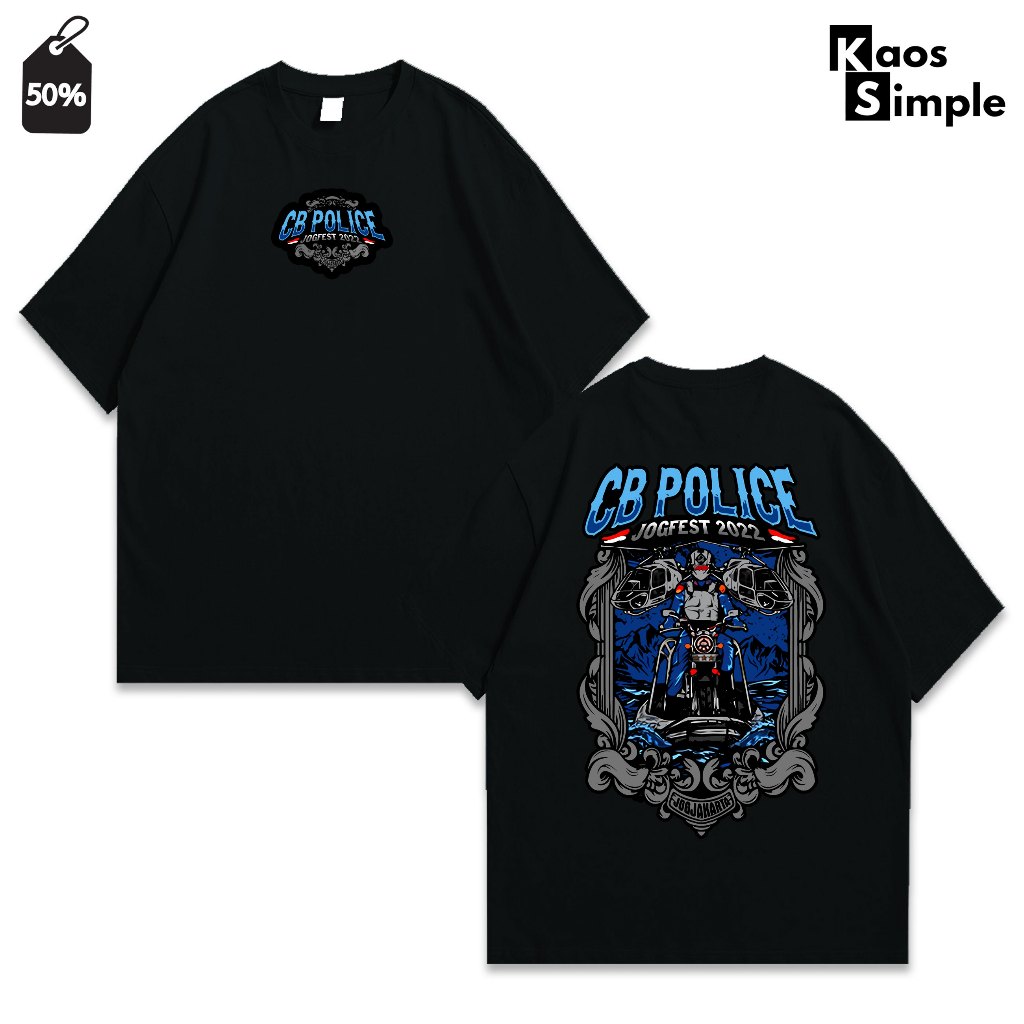 Kaos Acara CB Police Jogja ORIGINAL Kaos Cowok Simple & Stylish | Kaos Fashion Pria Viral Unik Stree