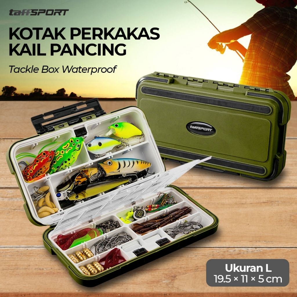 Tackle Box Kotak Perkakas Kail Pancing Tackle Box Waterproof L