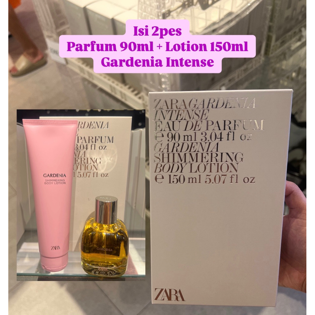 Parfum ZARA Gardenia intense BUNDLE SALE Dapat Edp 90ml + Lotion 150ml (With Box) 100% Ori Store