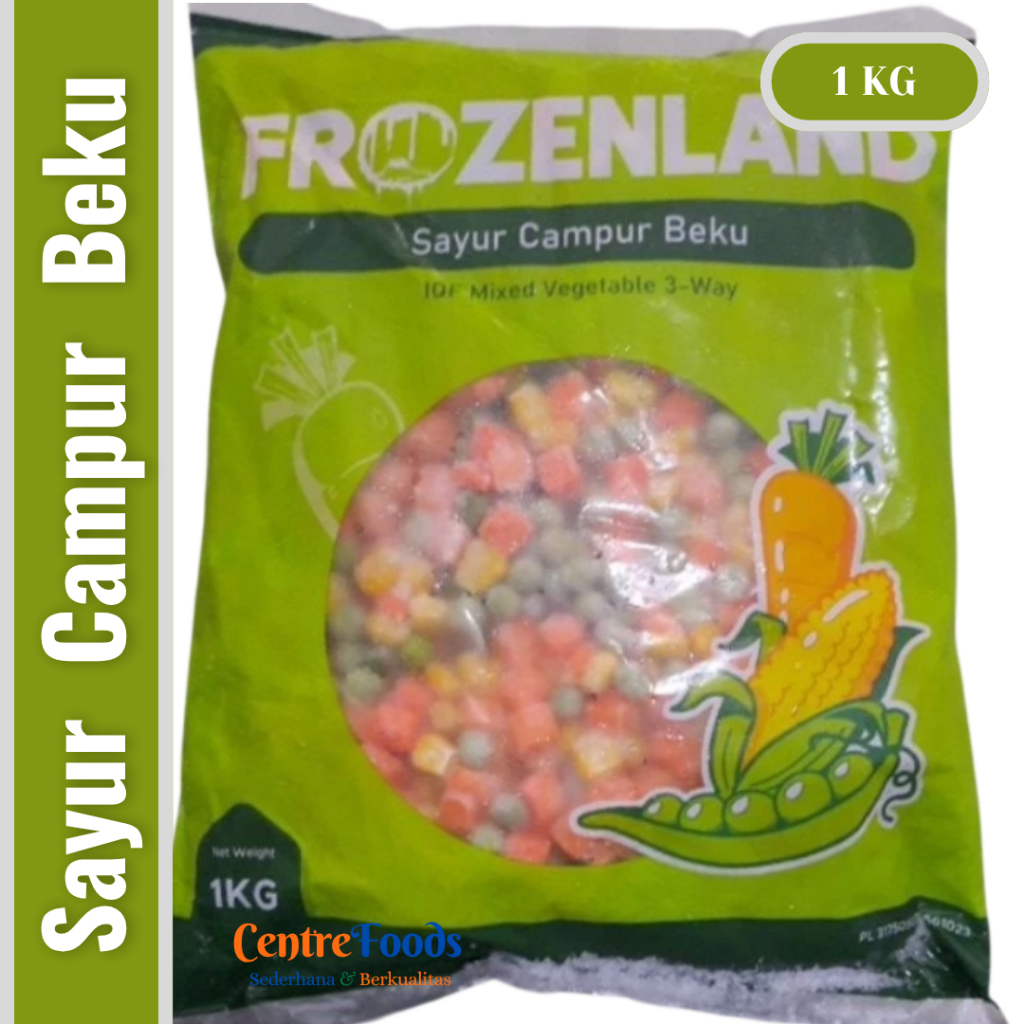

Sayur Campur Beku - Mixed Vegetable 3 Way FROZENLAND | 1 Kg [ Harga Per BKS ]