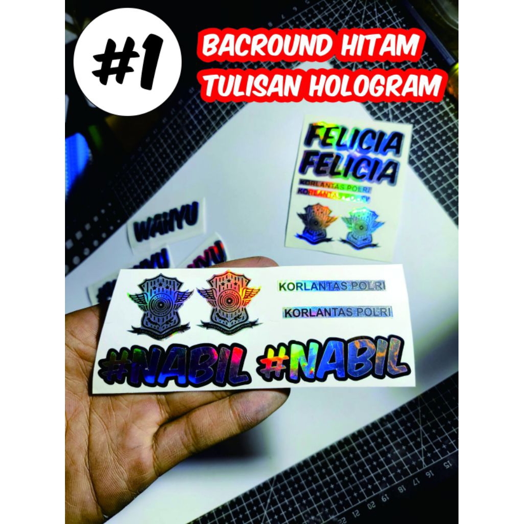 stiker nama CUSTOM/free LOGO sepeda stiker hologram/cuting stiker/custom nama/