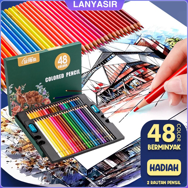 

KODE S34C CODOil Pencil Color Pensil Warna DIY Painting Spidol Pastel Pulpen Pencil Color Set