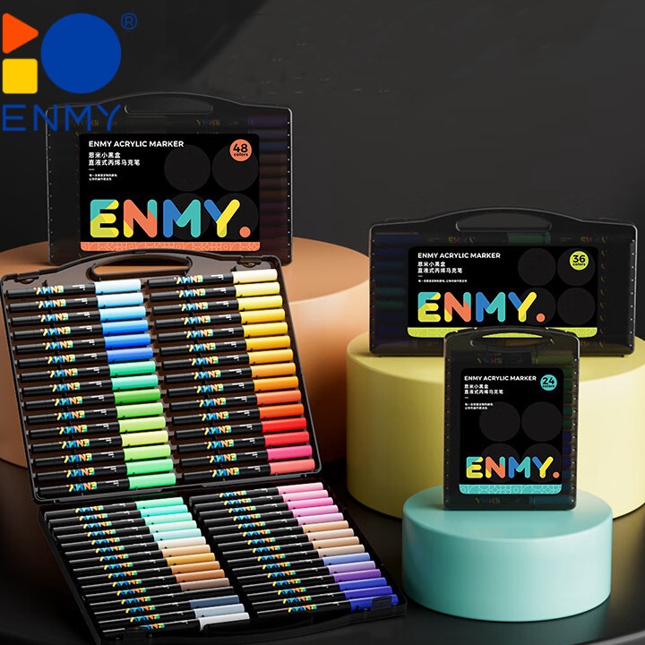 

KODE U5G ENMY 8 Warna Marker Cair Akrilik Marker Cat Air Untuk Kanvas Batu Kaca Kayu Kertas DIY