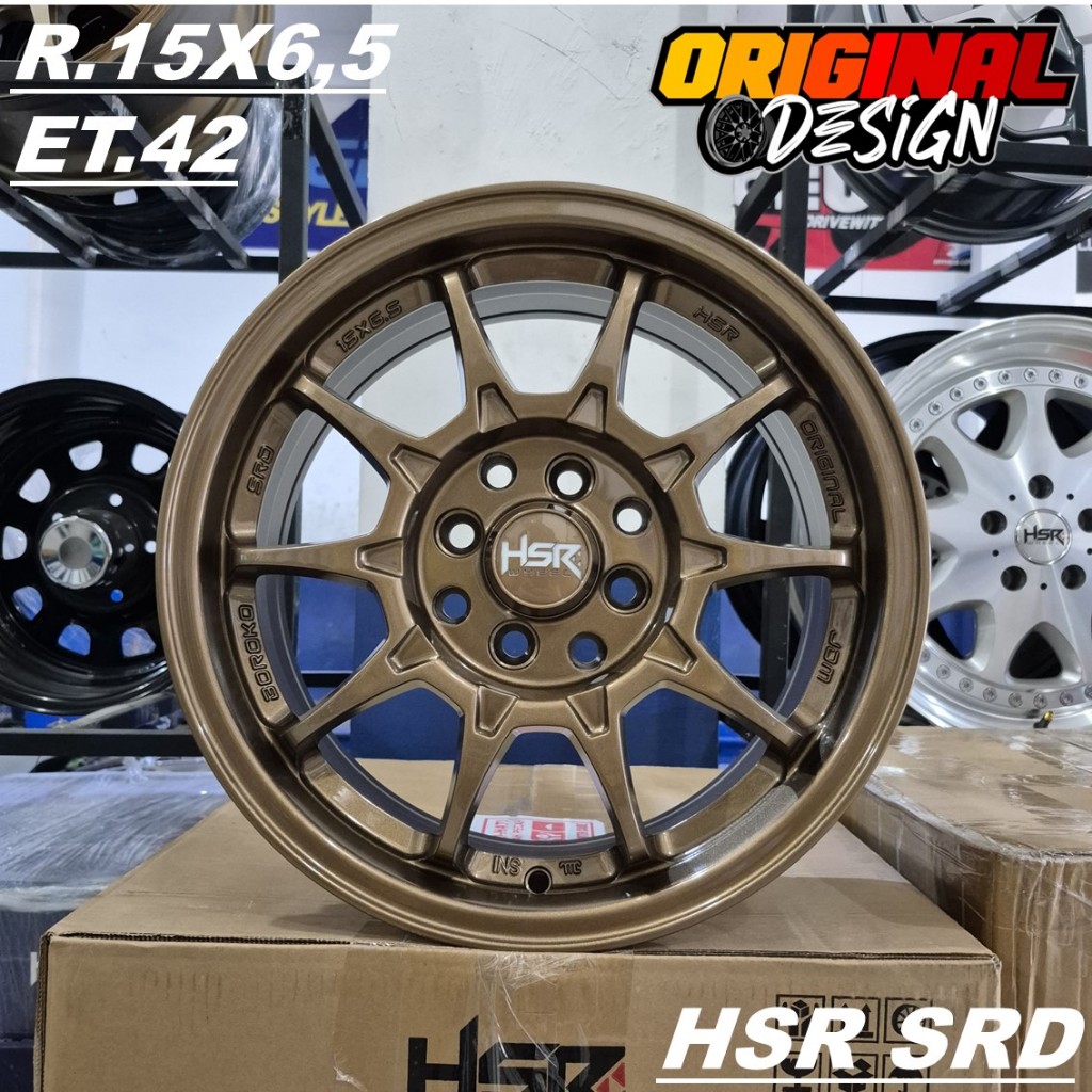 Pelek Model Jari Jari Ring 15 Warna Bronze Velg HSR SRD R15 Lubang 4