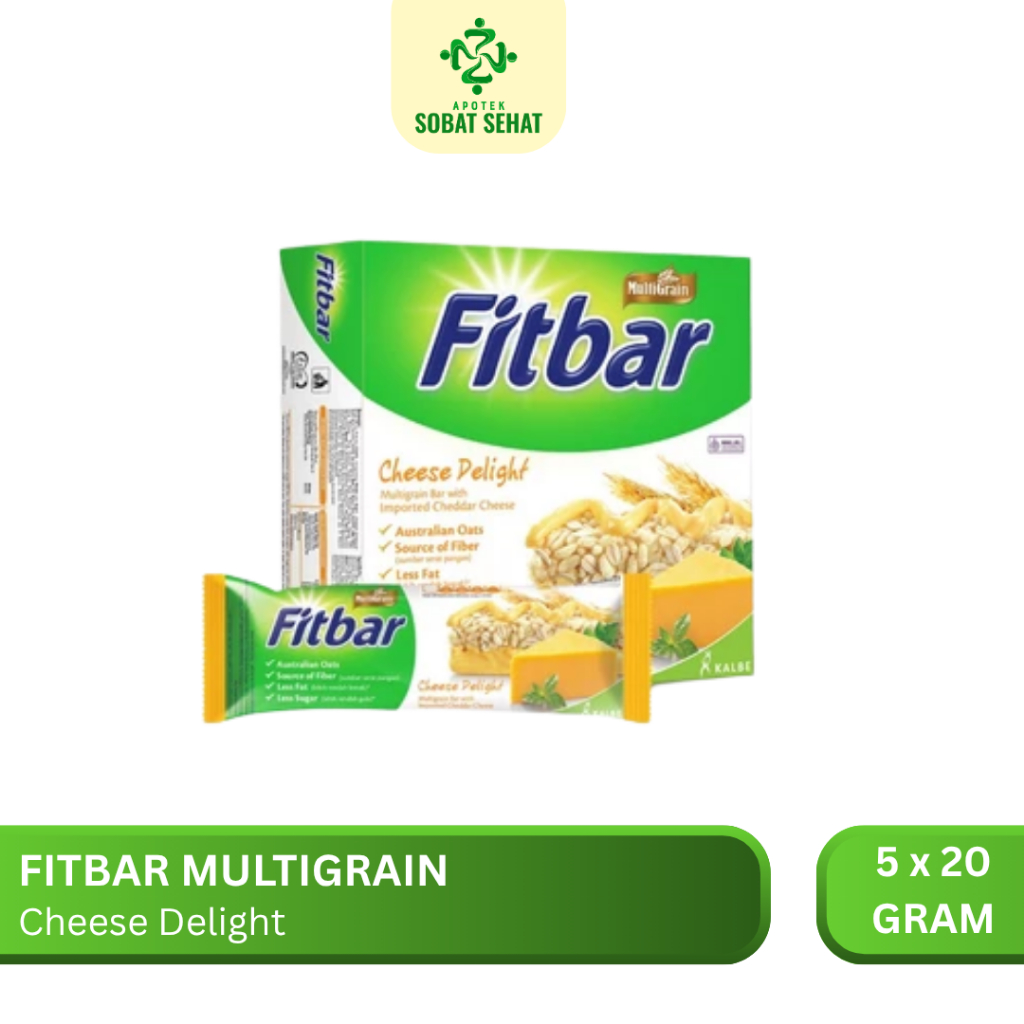 

[5 x 20 Gram] Fitbar Multigrain Cheese Delight 20 Gram Kaya Serat