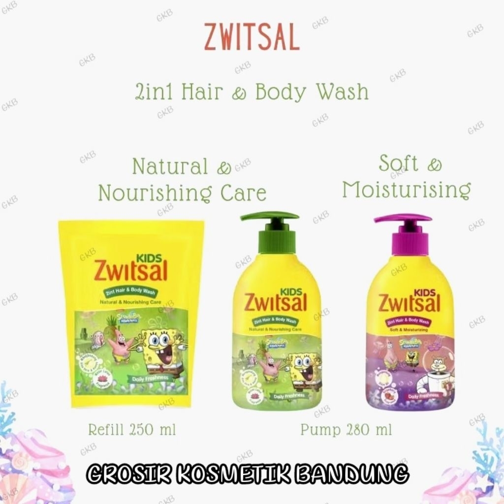 ZWITSAL kids 2 in 1 hair & body wash natural and nourishing refill & pump | soft & moisturizing  - s