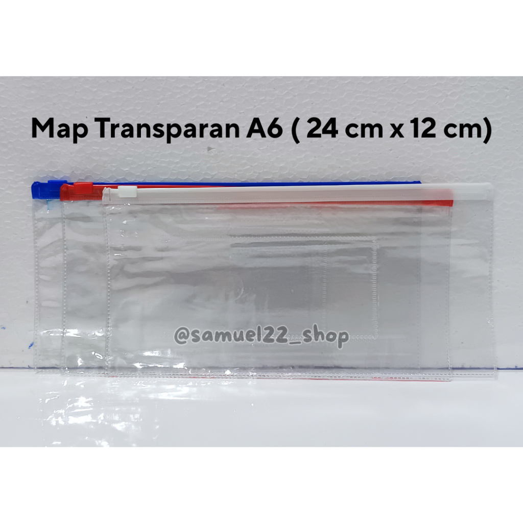 

Map Zipper Bening Transparan Plastik A6