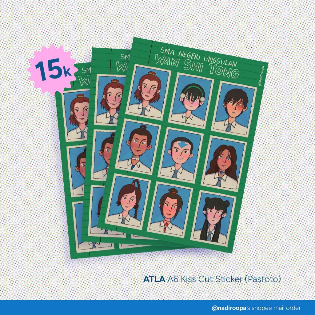 

ATLA A6 Kiss Cut Sticker (Pasfoto) | NADIROOPA