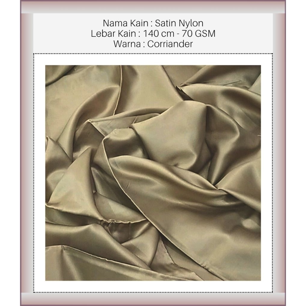 MAURA ATHALYA™ - BRB - Coriander -  Kain Satin - Kain Rayon - Kain Satin Premium - Kain Rayon Premiu