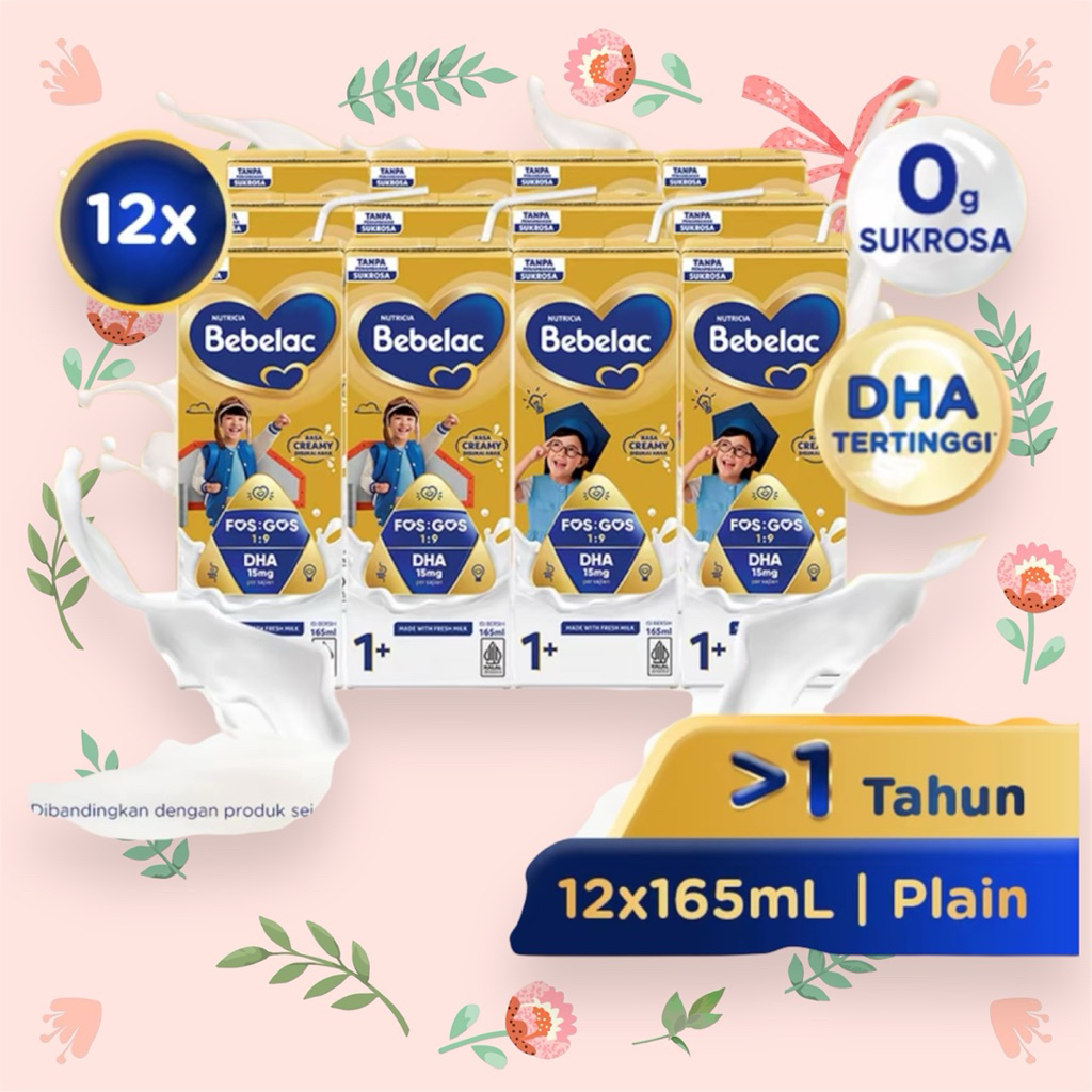 

Bebelac Susu Formula Cair Rasa Plain 165ml x 12 (Bebelac UHT)