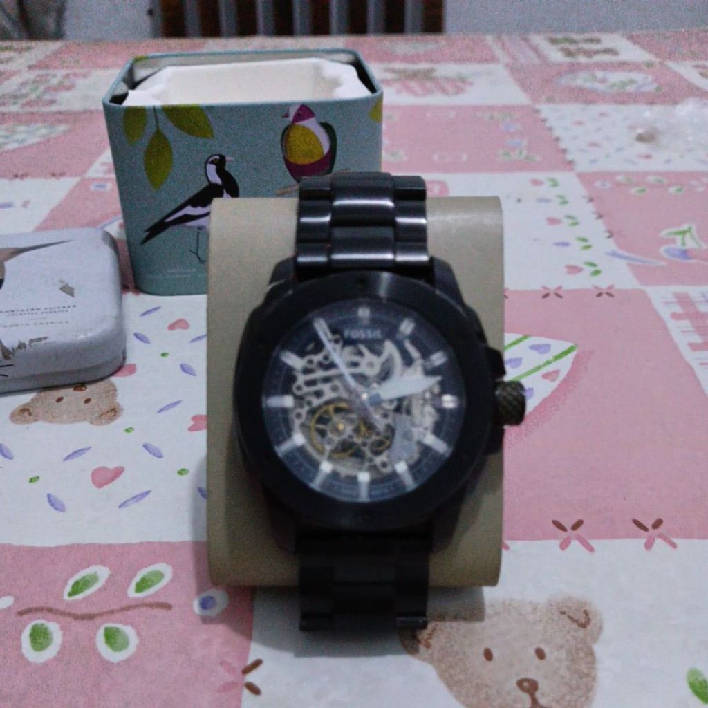 Preloved Second Bekas Jam Tangan Fossil Automatic ME3080 Skeleton Preloved