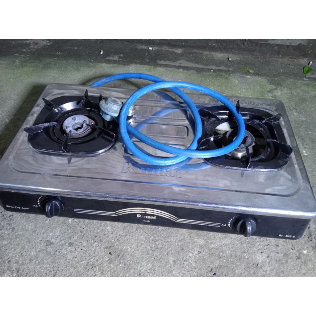 kompor Rinai jumbo stenlis dua tungku second bekas