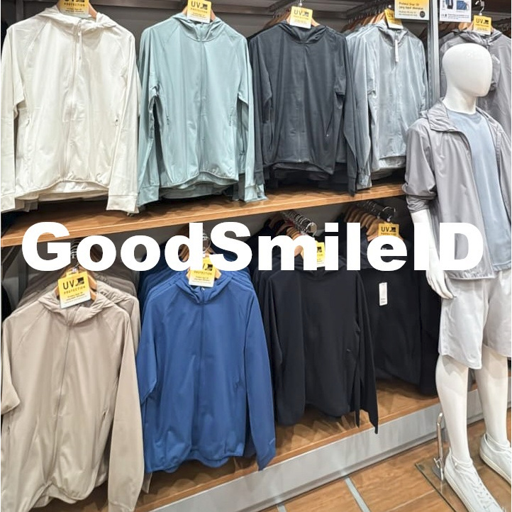 SALE MEN Jaket DRY-EX Hoodie UV Protection Jacket Active Ultra Stretch Olahraga Sport Aktif AIRism C