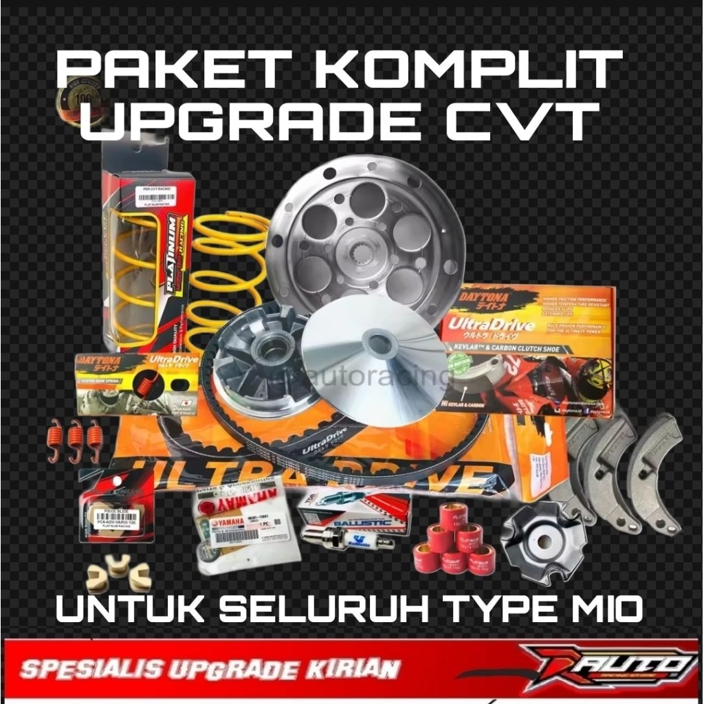 MIO SPORTY FULL SET RACING PAKET UPGRADE FULL KOMPLIT KIRIAN CVT MIO SMILE M3 S Z J SOUL SPORTY KARB