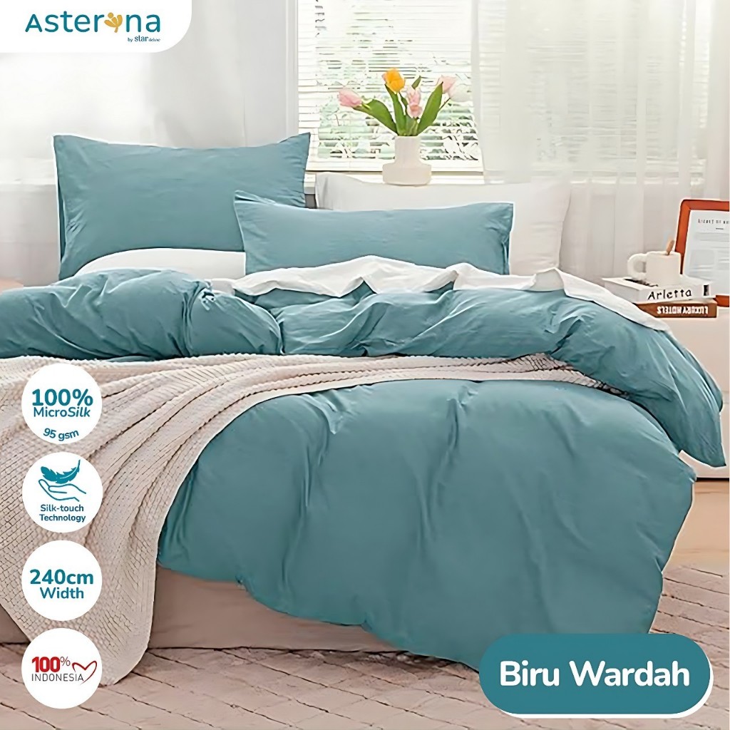 COD SEPREI Polos Premium Warna BIRU WARDAH Sprei ANTI GESER Ukuran All Size Kain Microsilk Homemade