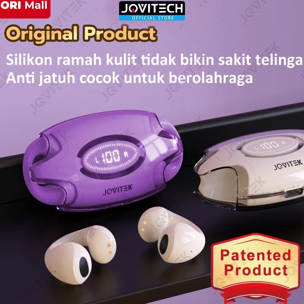 KODE O64E Jovitech EP28 Original Wireless Ear Clip Earphone Bluetooth 53 TWS Ear Clip Headset Design