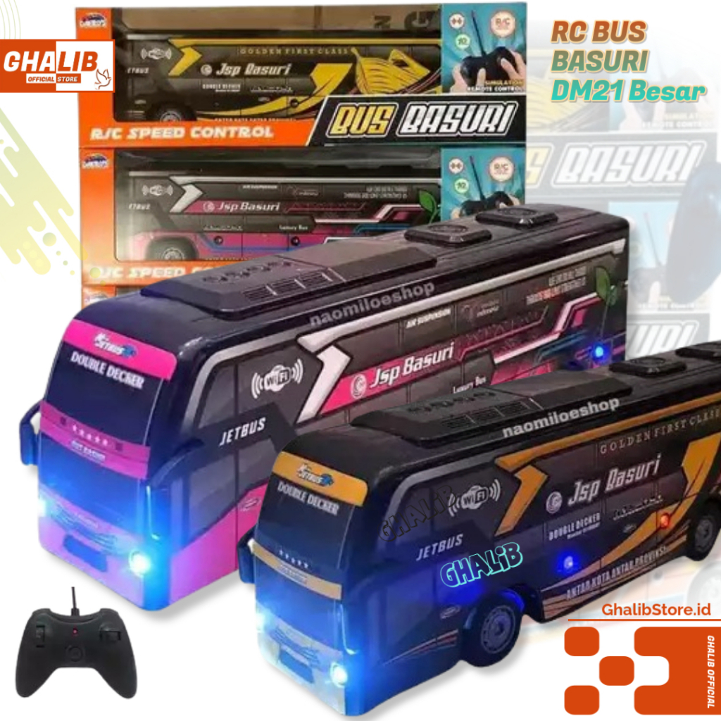 Jsp Basuri RC Bus DM21 Besar Mainan Anak Remote Control Bus Basuri