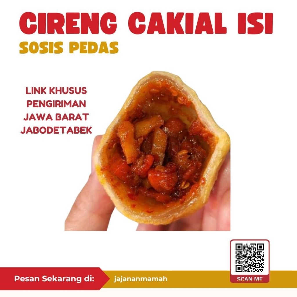

CIRENG ISI CAKIAL SOSIS, UKURAN IMUT REGULER GIANT, Jabodetabek dan jawa barat