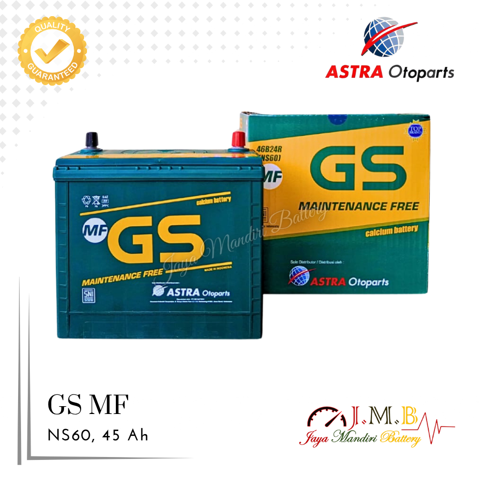 Aki Mobil GS Astra NS60 Aki Kering Untuk Apv, Swift, Ertiga, Baleno