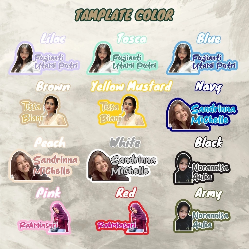 

Stiker Timbul Custom Foto Dan Nama Stiker Premium Waterproof