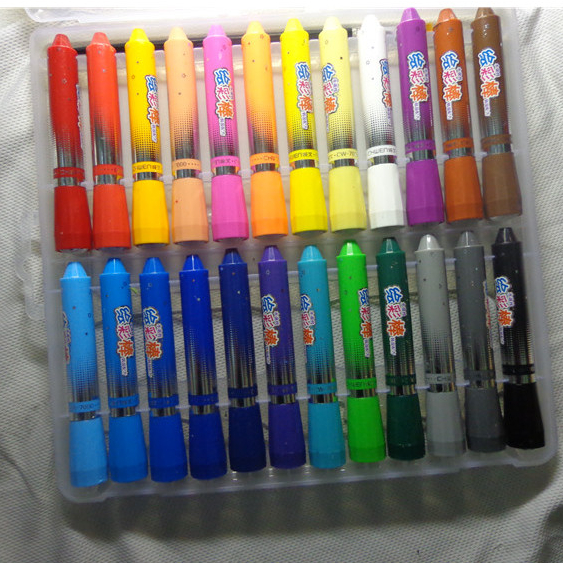 

24 warna kuas cat air yang bisa dicuci seni ramah lingkungan kuas seni tidak beracun warna cat air tongkat lukis yang larut dalam air