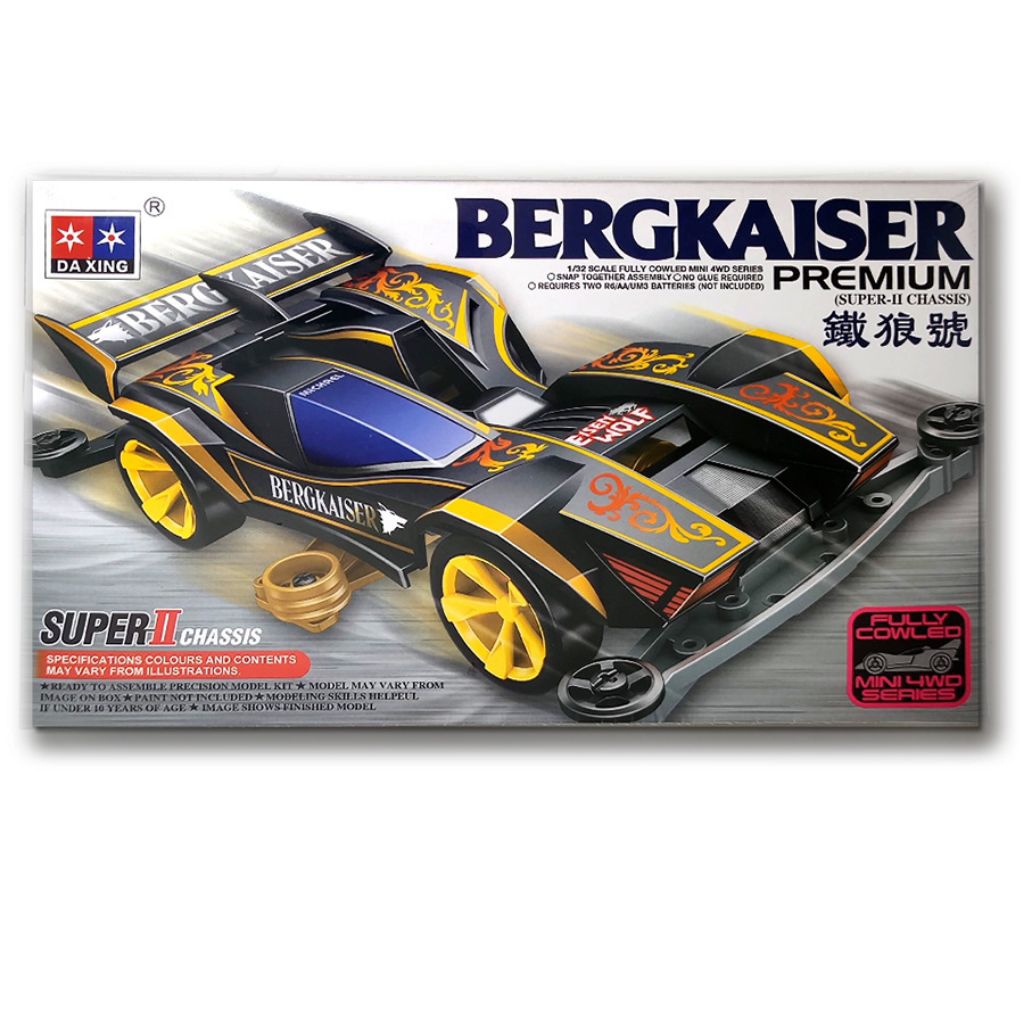 Tamiya Replika Mini 4wd Merk Daxing Bergkaiser Chasis Super 2