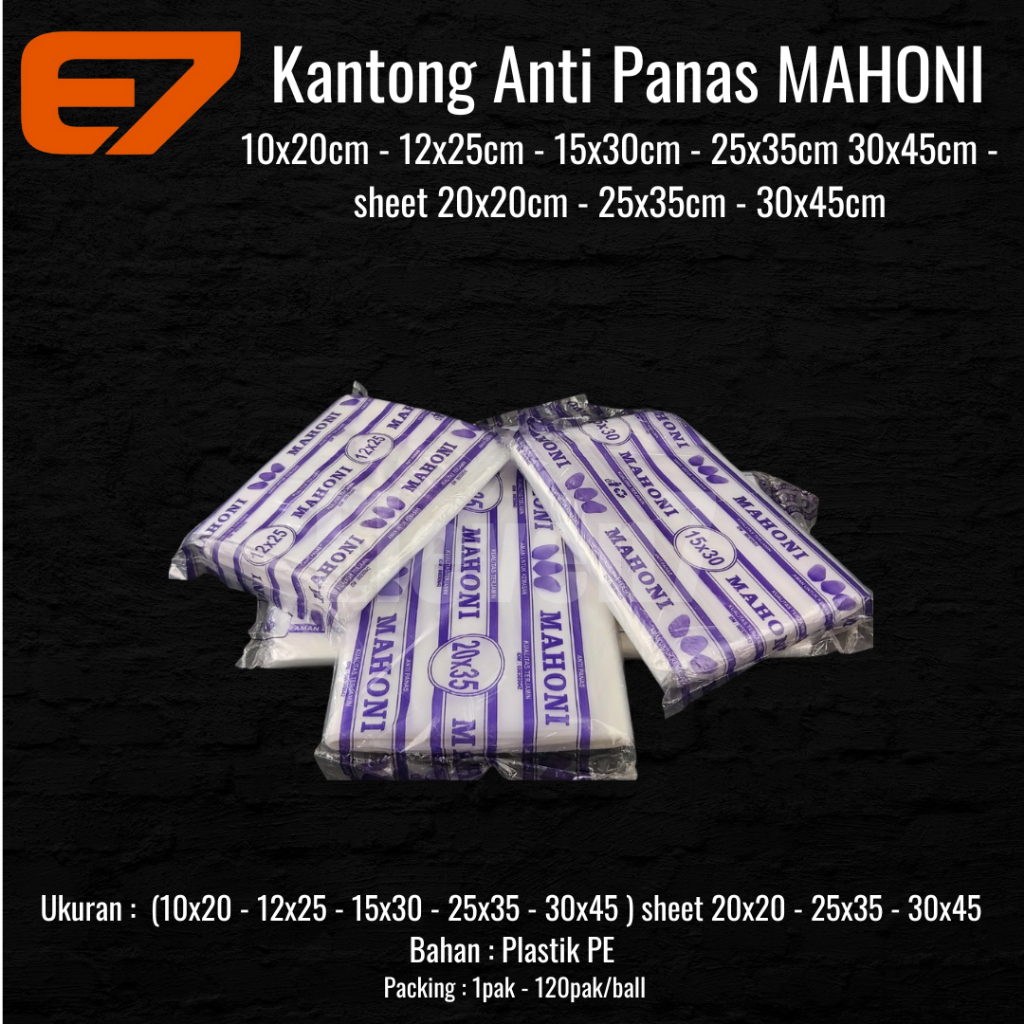 Kantong & Sheet Plastik Anti Panas Mahoni