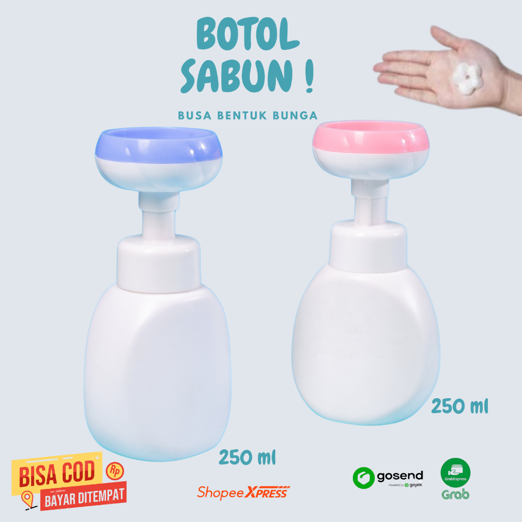 BOTOL TEMPAT SABUN BUSA BENTUK BUNGA / FLOWER STAMP HAND SOAP / BOTOL SABUN VIRAL