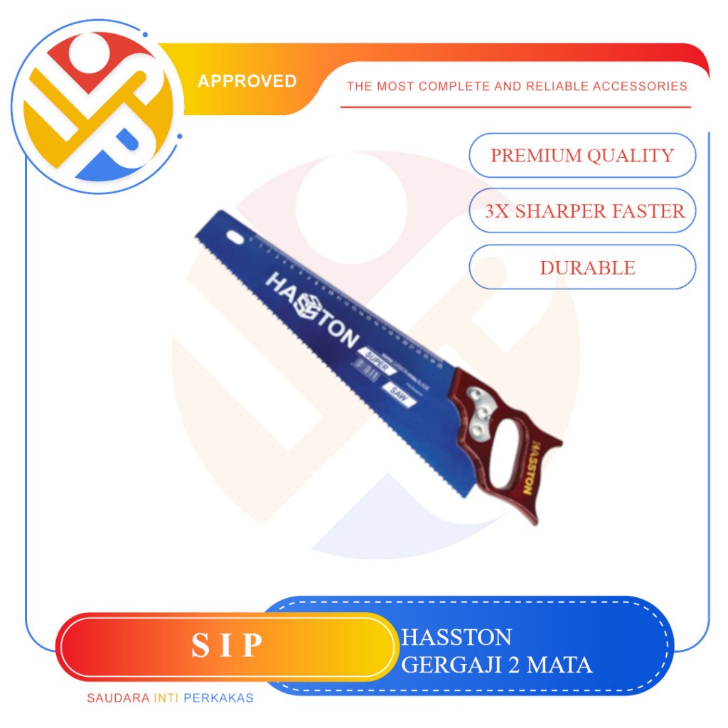 HASSTON PROHEX Gergaji Tangan / Gergaji Belah Plat Biru (1262)
