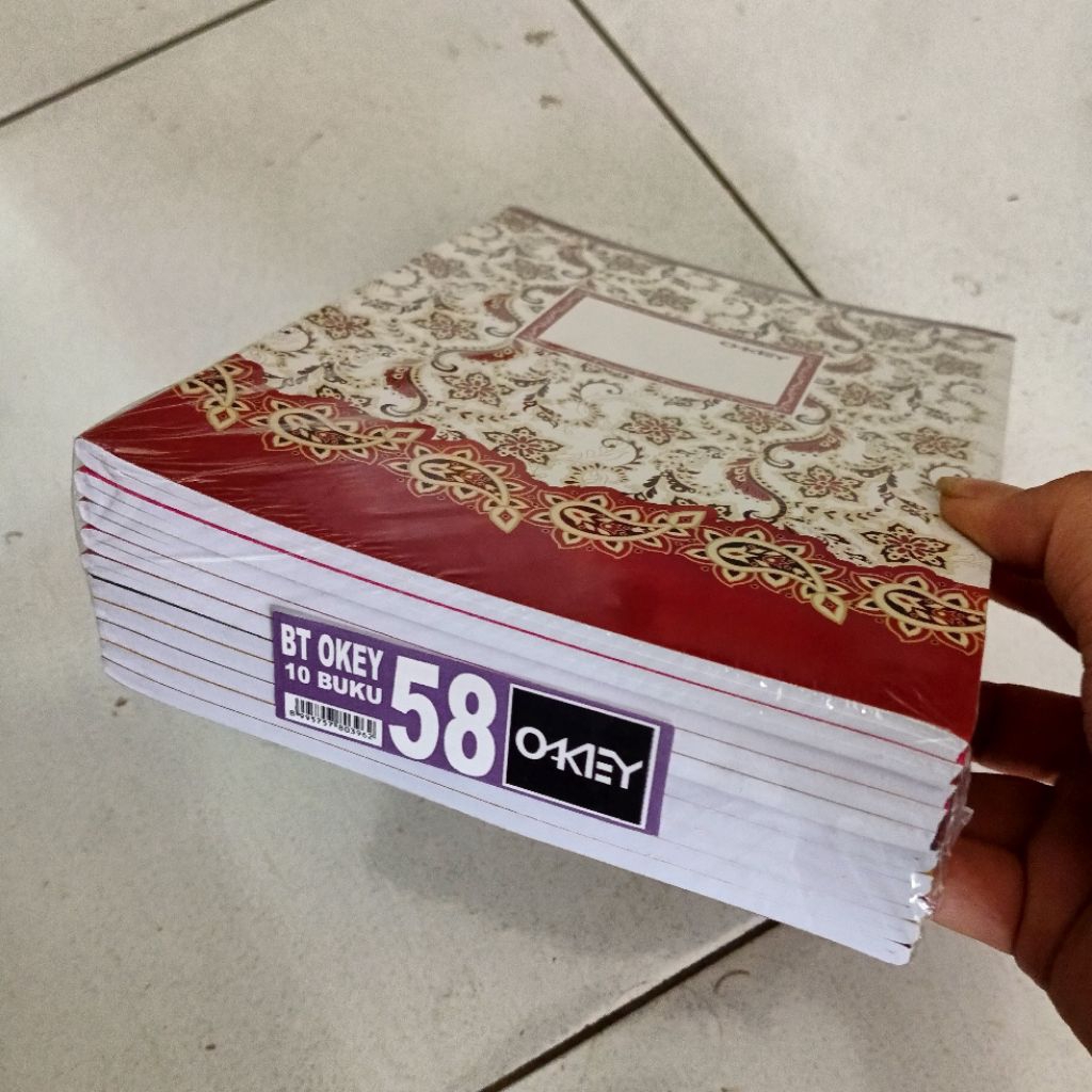 

1 Pak Buku Tulis 38,58 & 40 Lembar COVER BATIK isi 10 Buku ( Kwarto & Campus )