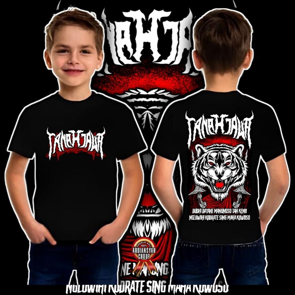 Kaos anak distro tanah jawa macan keren