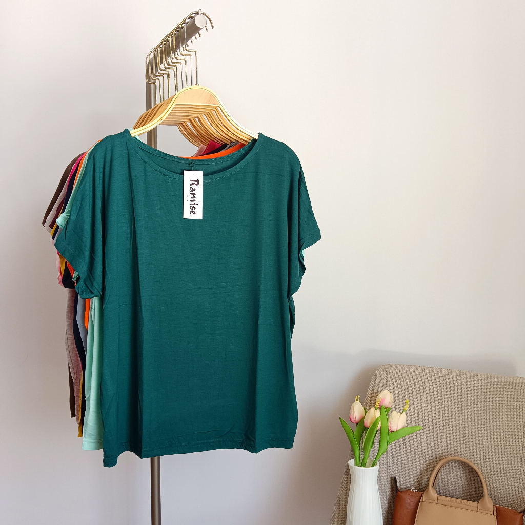 Kaos polos batwing wanita terbaru - Atasan kalong zhacya - atasan cantik kekinian & stylish - ramise