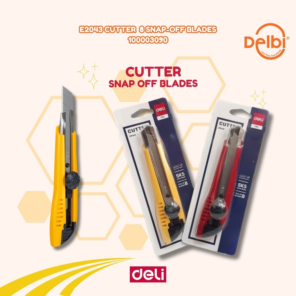 

DELI Cutter 8 snap-off blades PISAU CUTTER