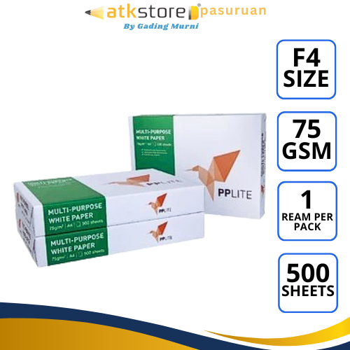 

PP Lite Kertas HVS F4 75gr / HVS 1 Rim / HVS Putih / Cetak & Fotocopy