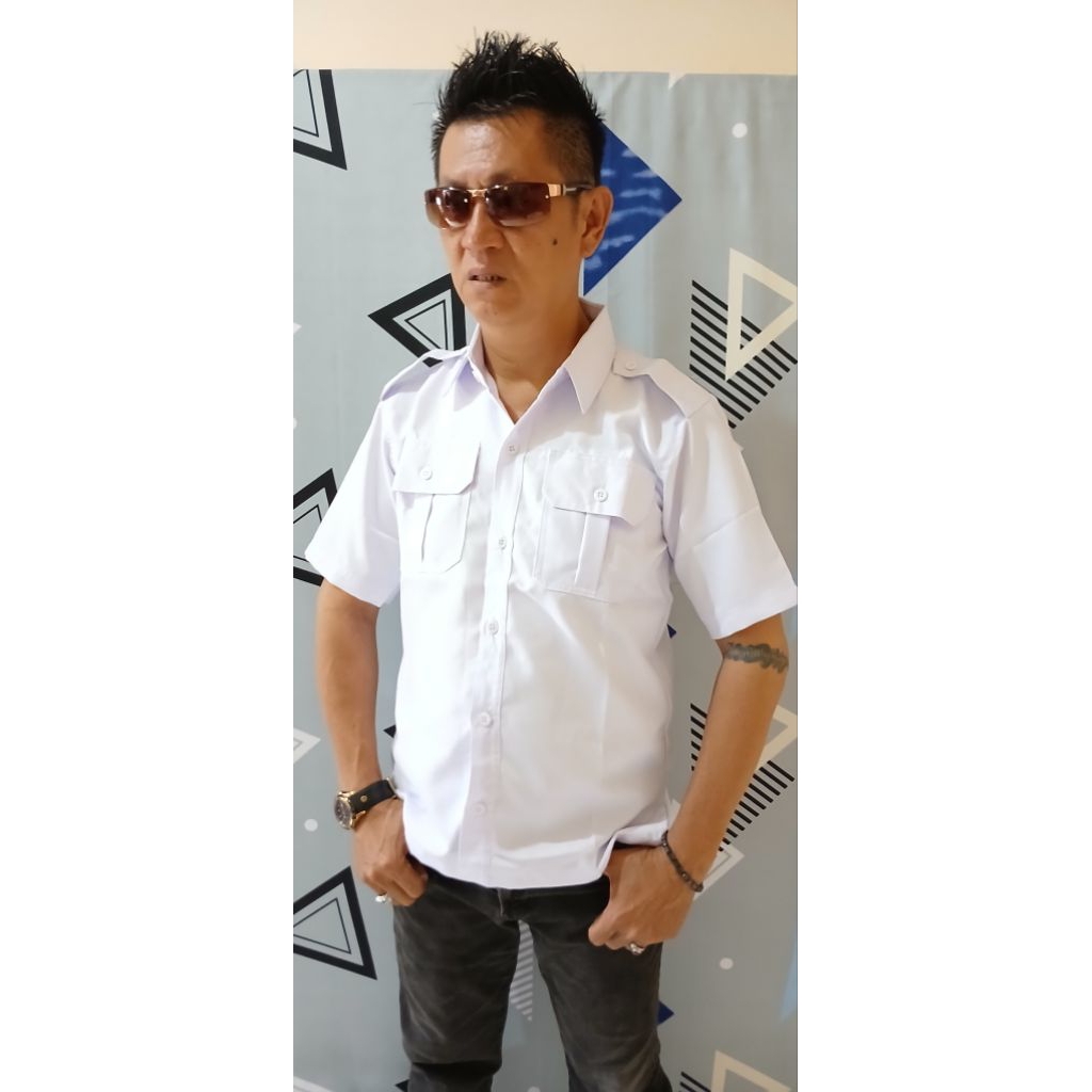 BAJU DINAS PUTIH PRIA LENGAN PENDEK