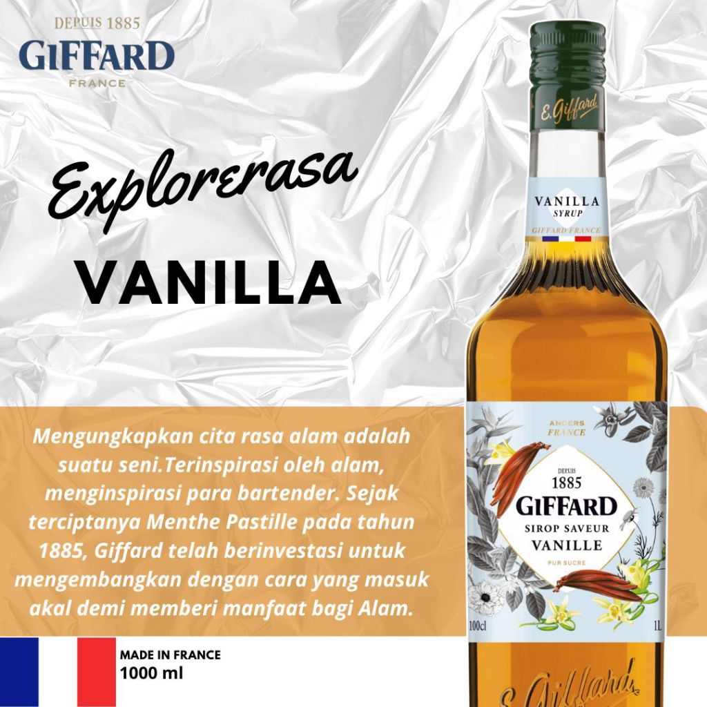 

Giffard syrup rasa vanilla 1liter