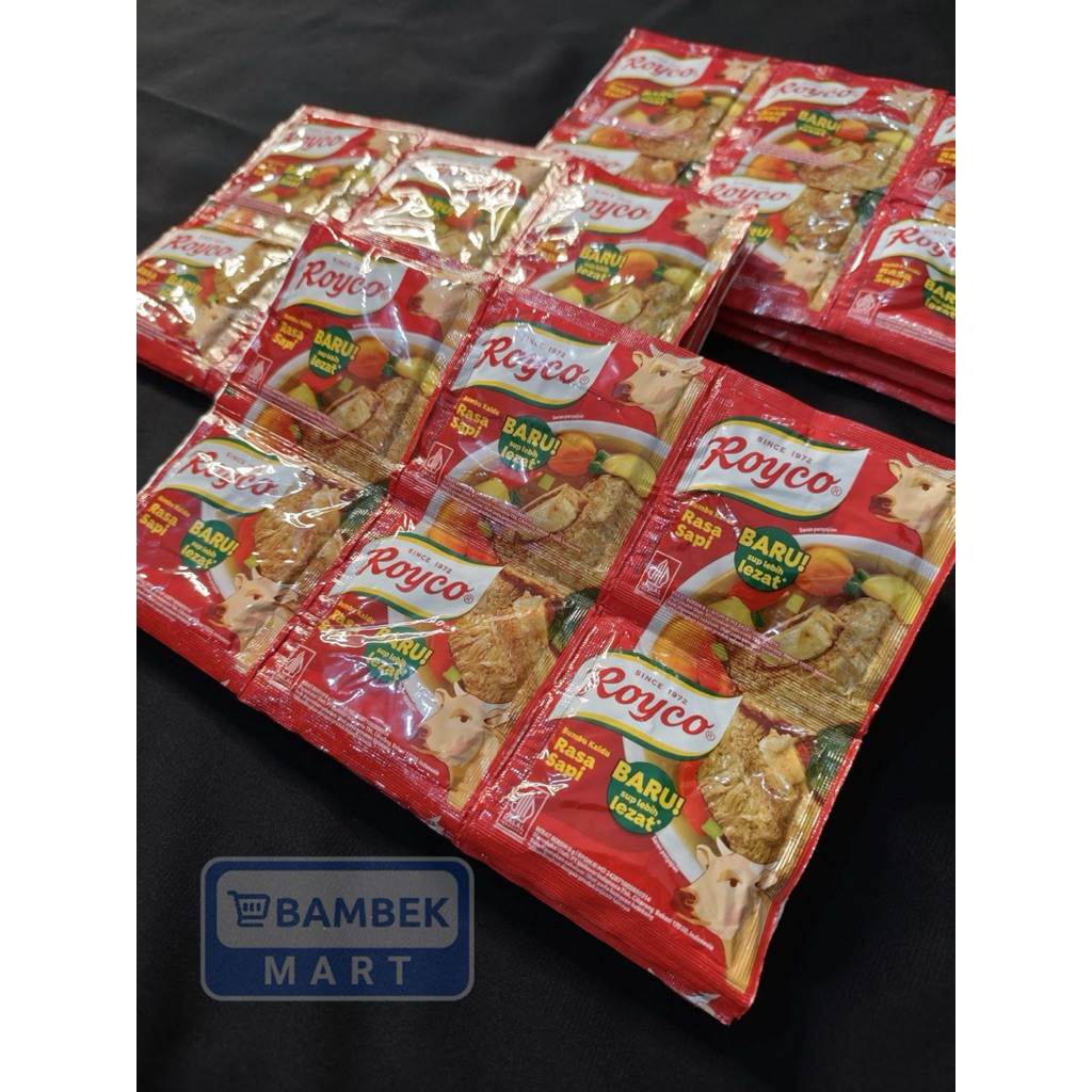 

Cahayadstore (72 Pcs) Royco Bumbu Kaldu Penyedap Rasa Sapi Beryoudium 8Gram Royco 6 Renceng