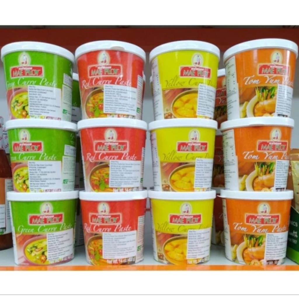 

Mae Ploy Curry Paste 400gr Red/Green/Yellow/Tom Yam 400gr