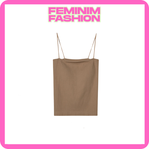 FF Tanktop Bra Fashion Tanktop Crop Square Spaghetti Bra With Cup Basic Wanita BT658