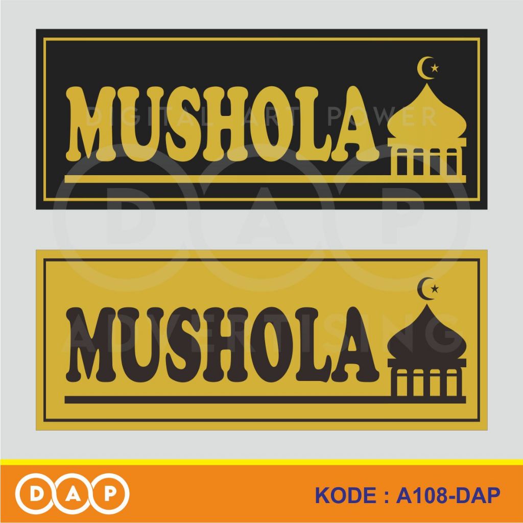 

A108 - Acrylic Sign, Stiker Akrilik Mushola, Label Mushala, Tahan Air, Termurah, Bisa Custom