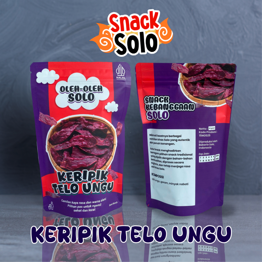 

Keripik Telo Ungu | Keripik Ubi Ungu 50 gram | Kripik Snack |Snack Solo