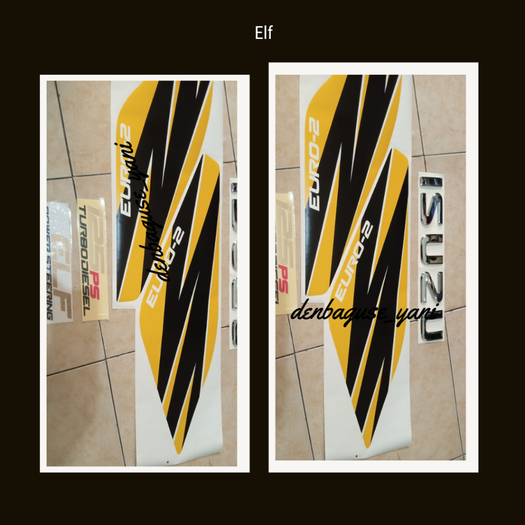 Stiker isuzu elf max 100ps nkr55 / stiker elf power steering 125ps / stiker elf nkr 55 isuzu elf max