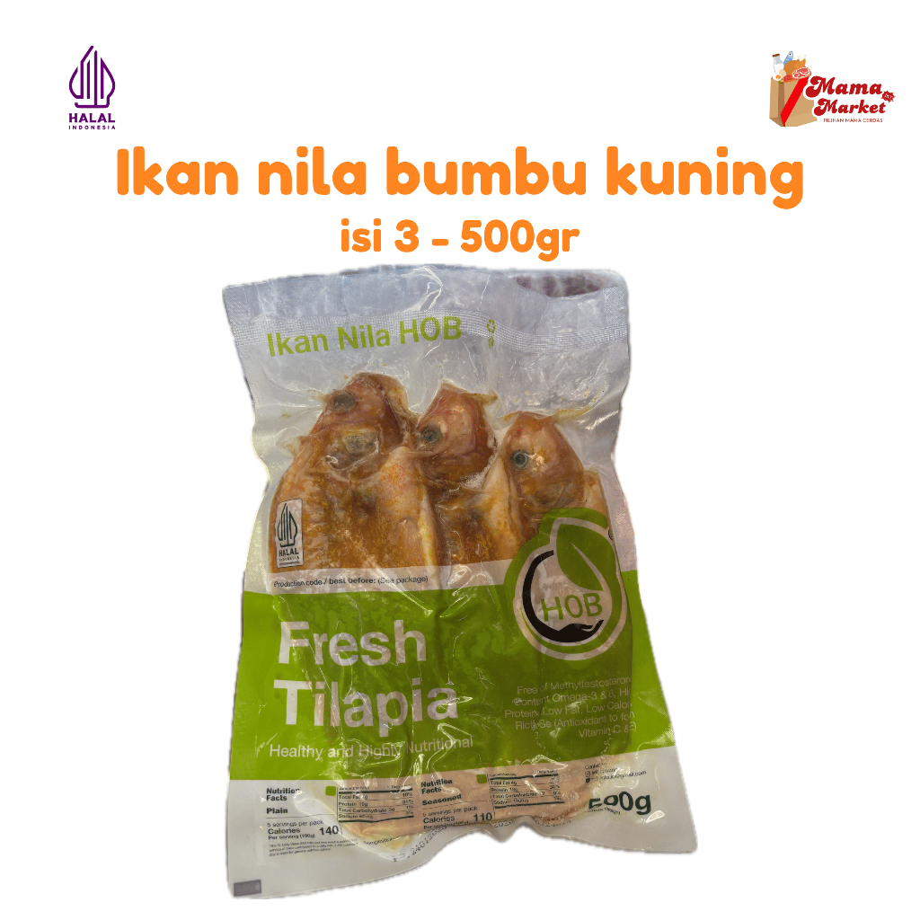 

Ikan Nila Bumbu Marinasi Kuning Fresh Tilapia isi 3 - 500 gram
