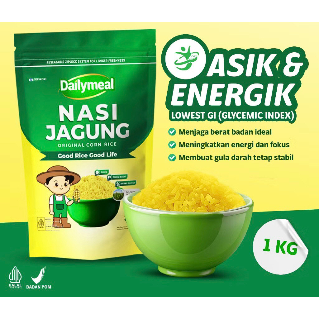 

DAILYMEAL RICE BERAS NASI JAGUNG / SINGKONG 1 KG